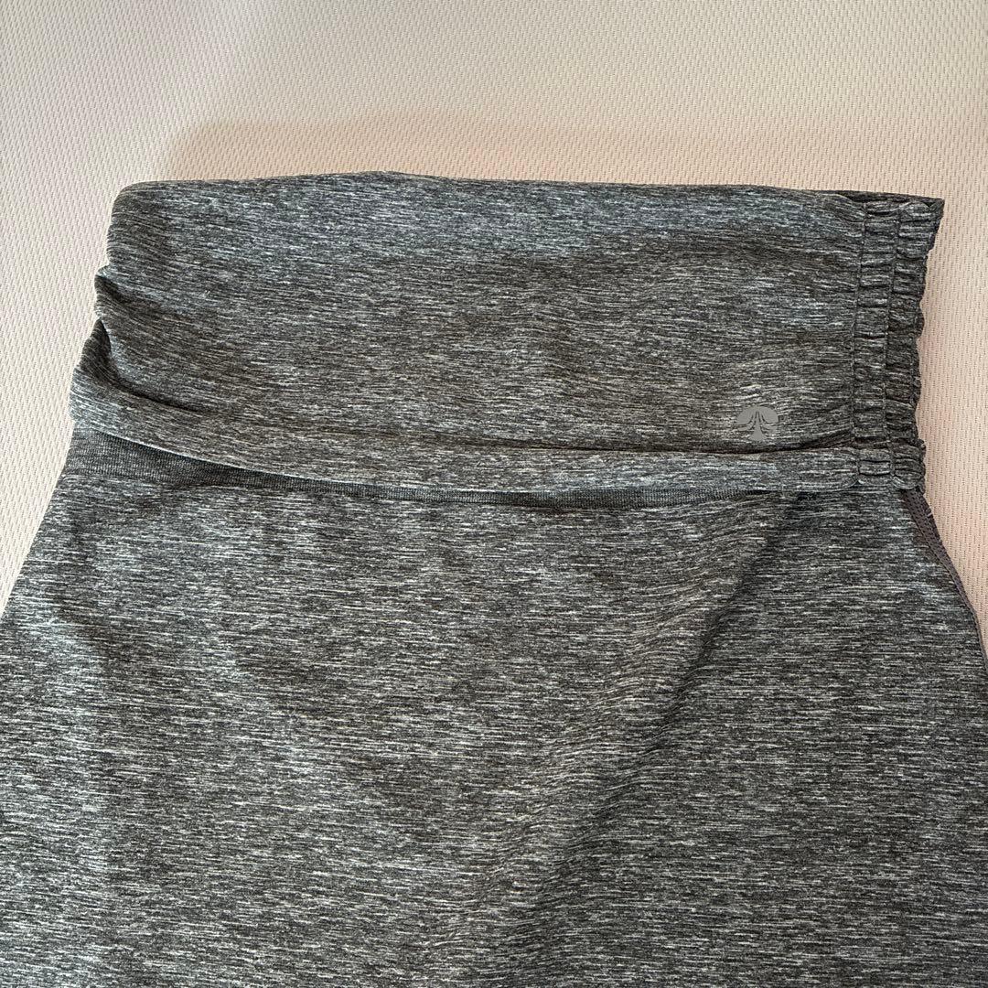 【SUKALA】ルーシュドウエストフレアレギンス　メランジチャコール　Lサイズ