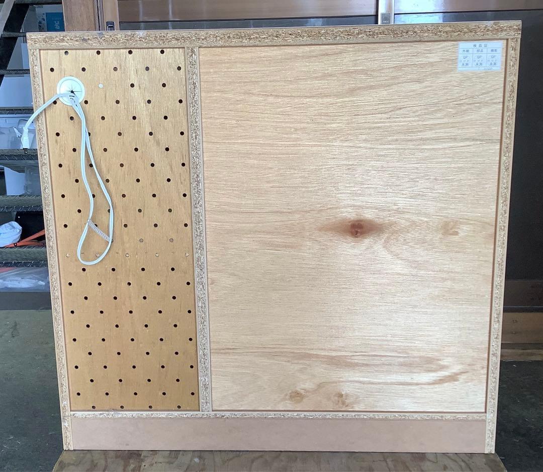 ステンレス天板キッチンカウンター キッチンボード コンセント付き 幅90cm