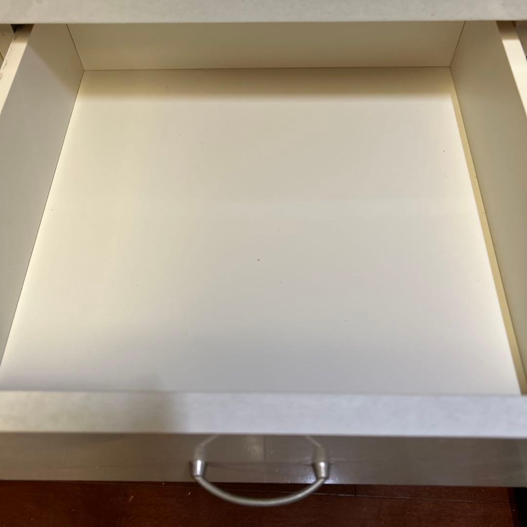 ホワイト 食器棚 二段式 ガラス扉