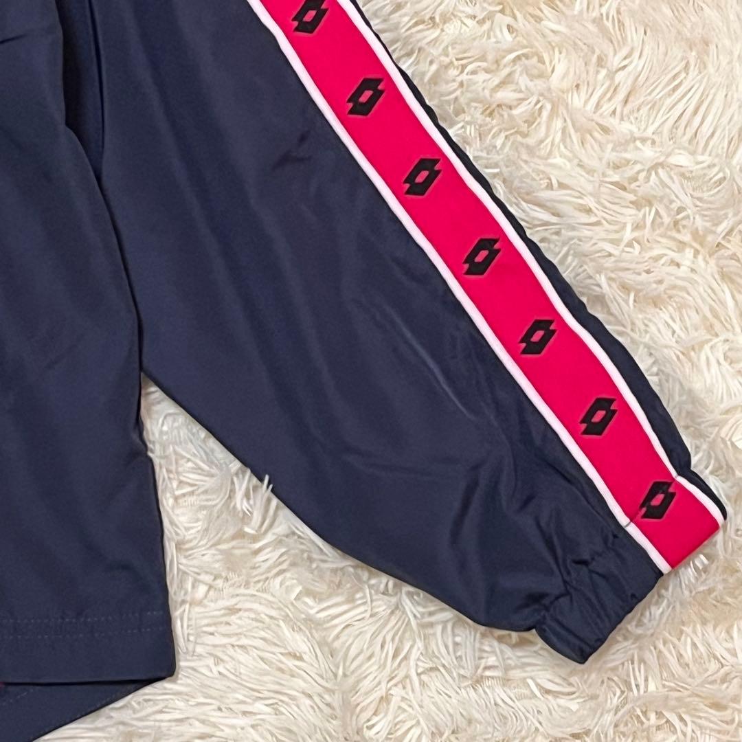 ✨美品✨ Lotto ジャージ上下セット 裏フリース ネイビー/ピンク M