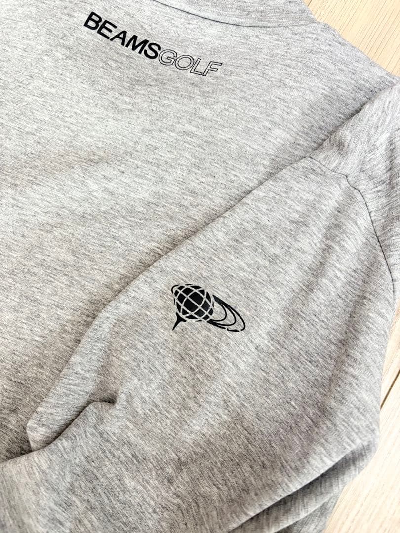 新品同様　BEAMS GOLF 長袖モックネックシャツ グレー　L