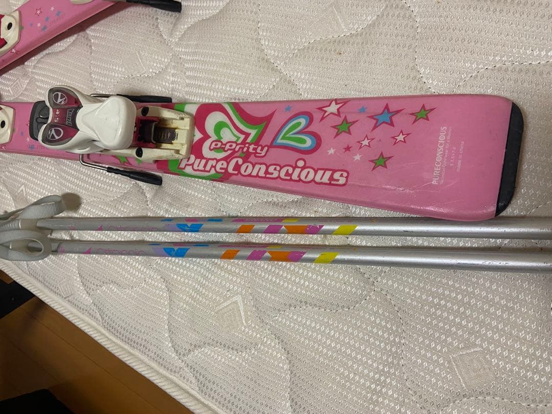 スキーセット　ガールズ　板120cm/ブーツ23cm 中古
