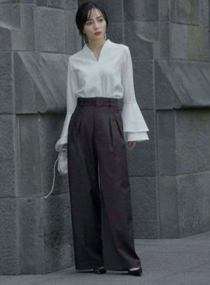 ánuans　アニュアンス　ラッフルスリーブブラウス　Fサイズ　セレモニー　黒