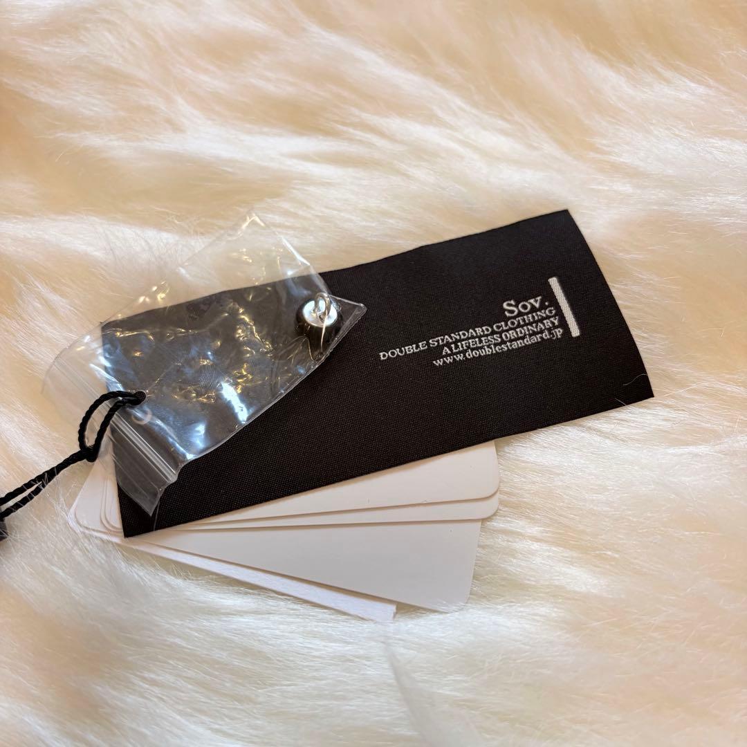 【タグ付き】Sov. プリーツ長袖ブラウス リボン付き ブラック シフォン