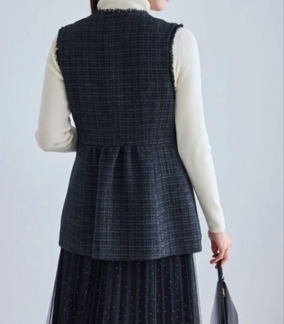 新品⭐︎ロペピクニック　ツイード金ボタンジレベスト　セレモニー　ネイビー