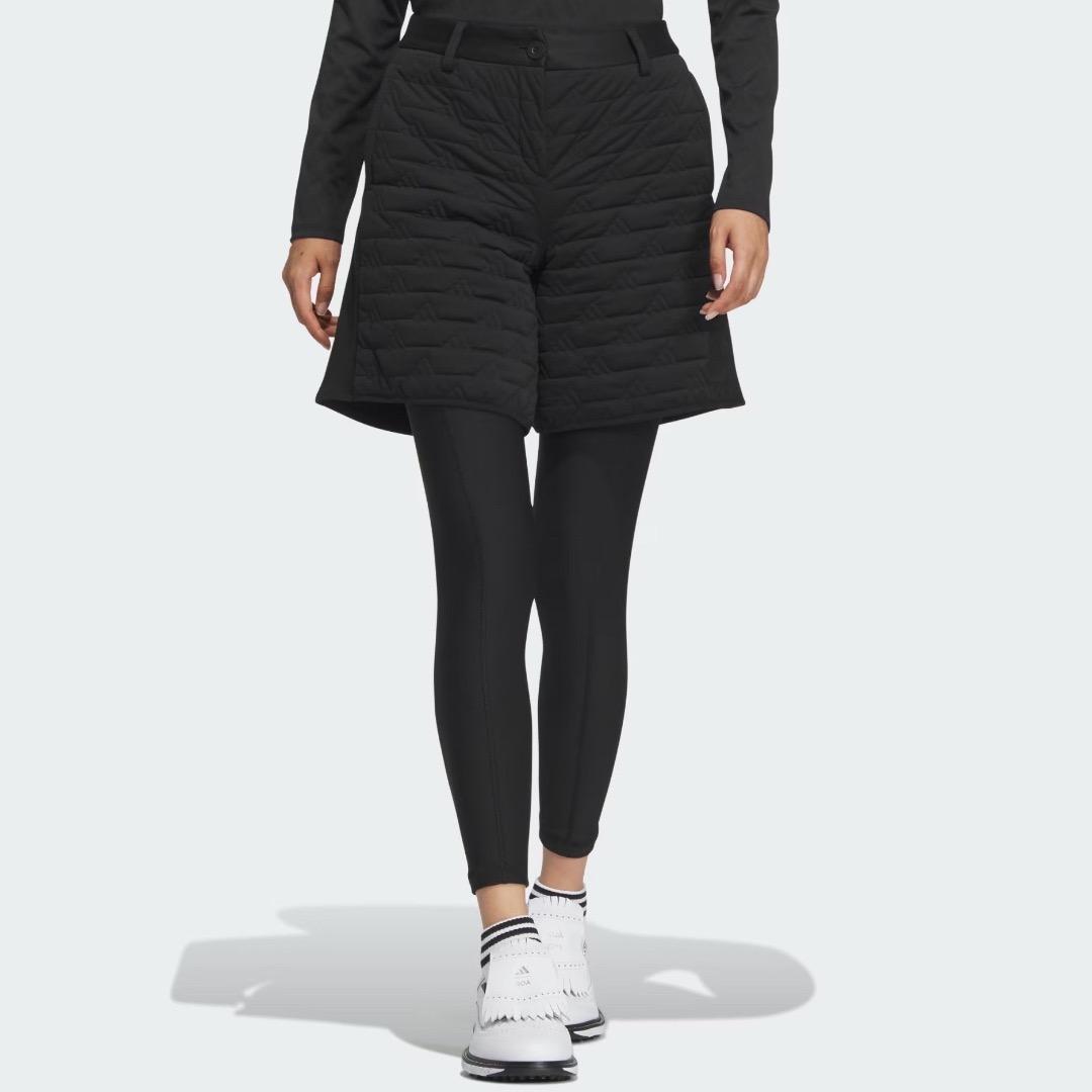 【L】秋冬 定価34,100円 アディダス ゴルフ 中綿 キルト セットアップ黒