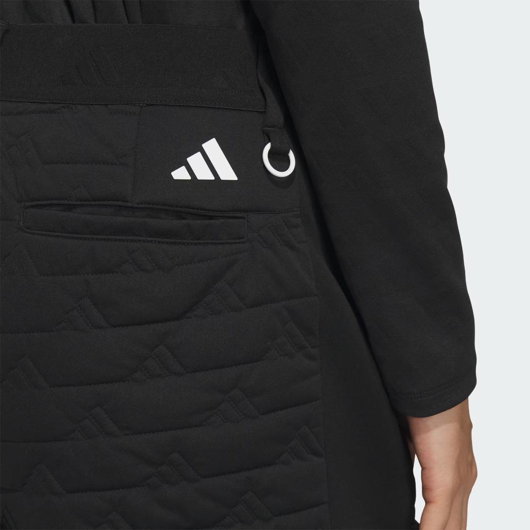 【L】秋冬 定価34,100円 アディダス ゴルフ 中綿 キルト セットアップ黒