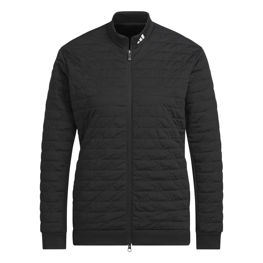 【L】秋冬 定価34,100円 アディダス ゴルフ 中綿 キルト セットアップ黒