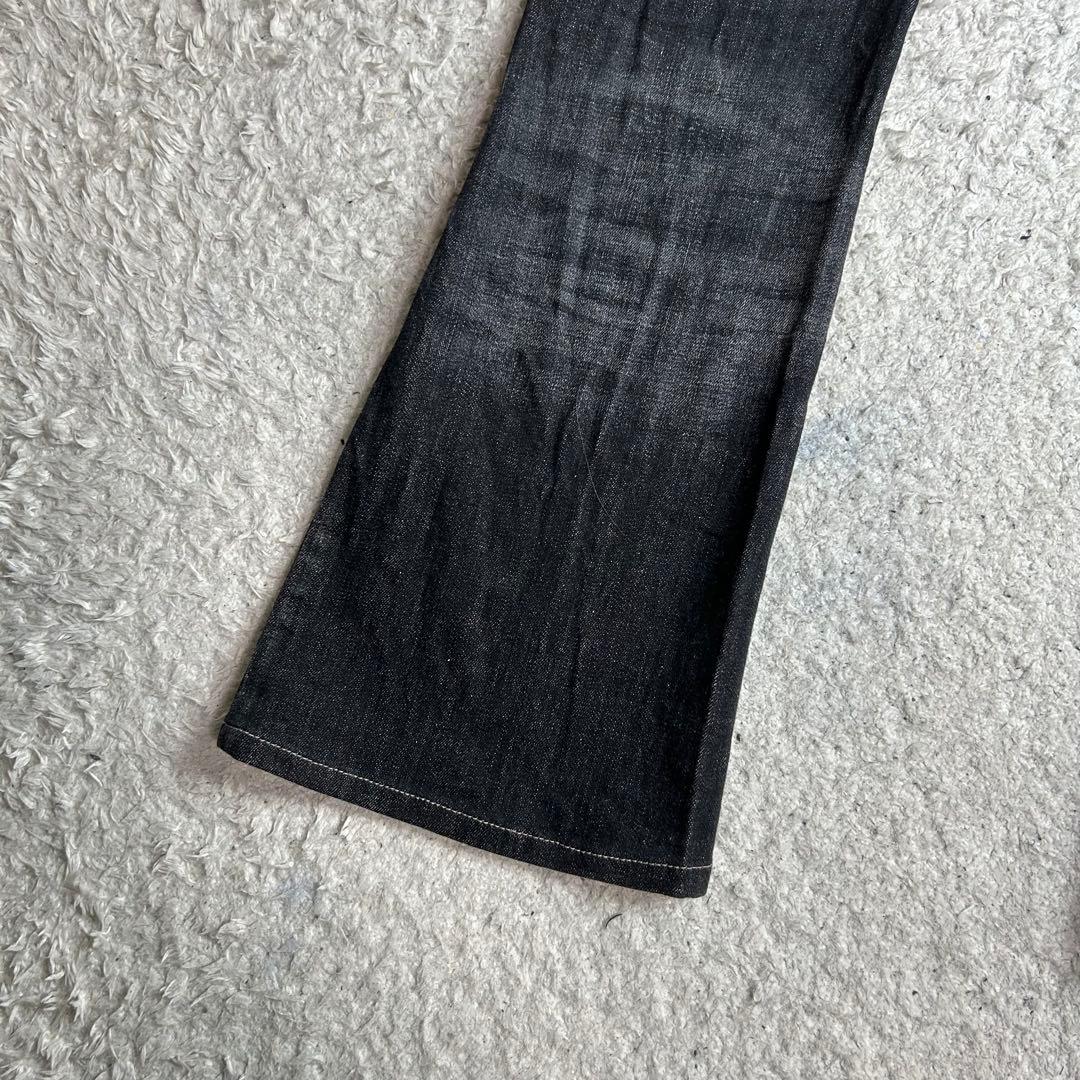 TORNADO MART トルネードマートy2k 鬼ヒゲ ブラックフレアデニムM