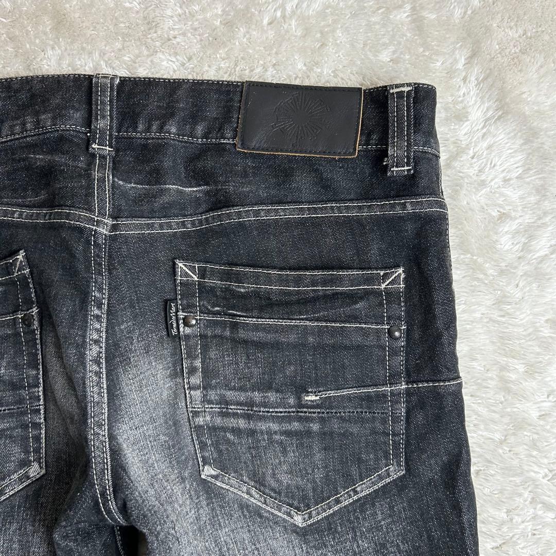 TORNADO MART トルネードマートy2k 鬼ヒゲ ブラックフレアデニムM