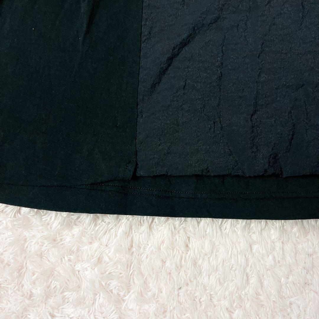 ワイズ ロング ワンピース コットン カシミヤ リボン ブラック 黒 M