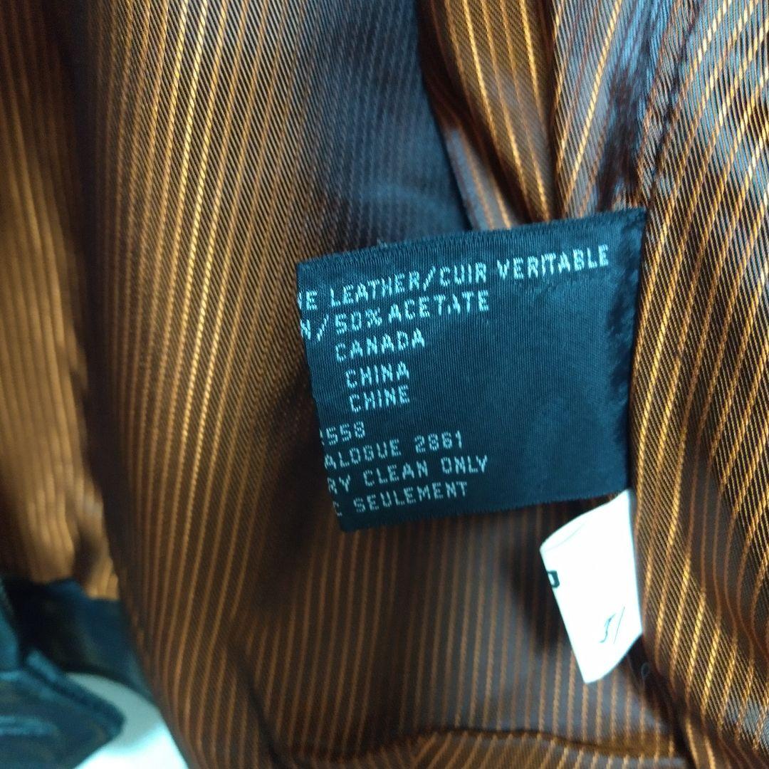 レザー トラッカージャケット短丈 衿付 肉厚ヴィンテージ Y2K