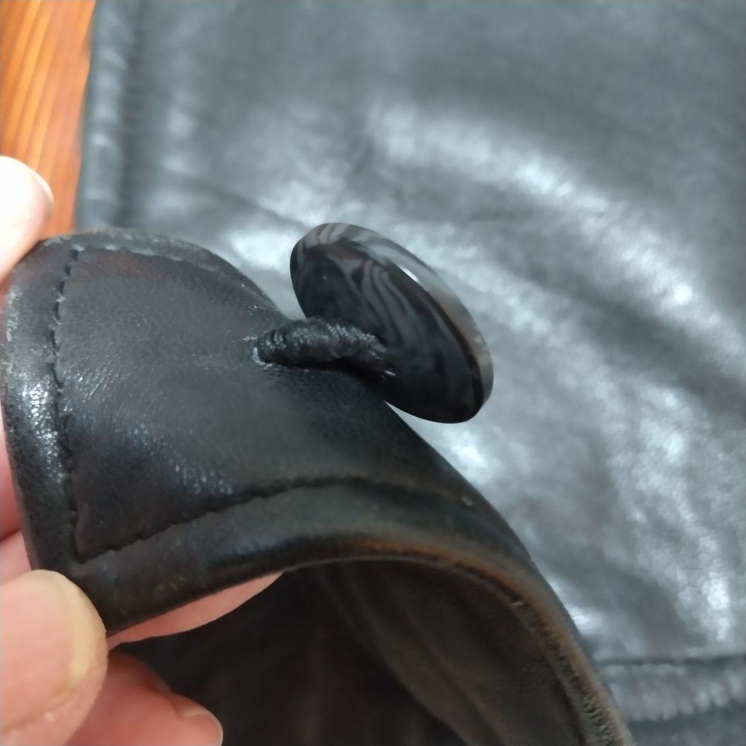 レザー トラッカージャケット短丈 衿付 肉厚ヴィンテージ Y2K