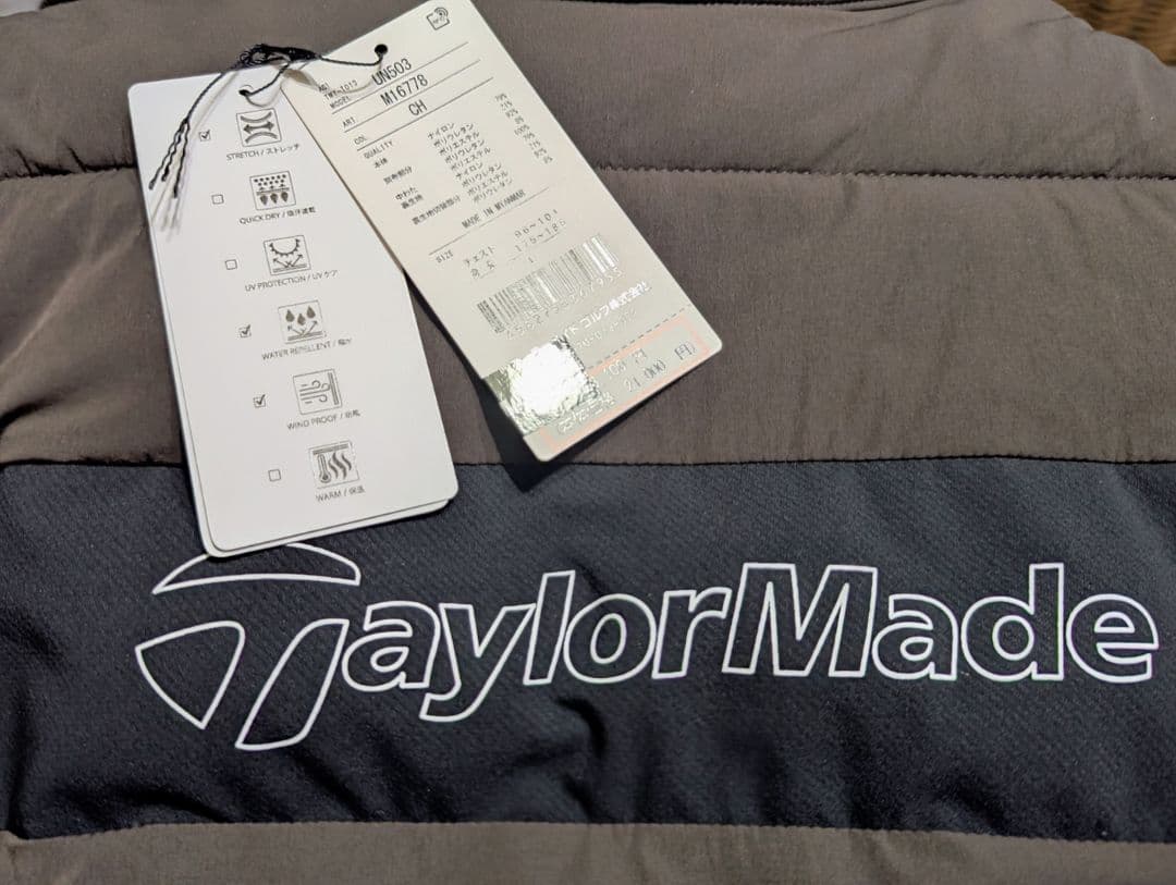 美品　TAYLORMADE タイラーメイド　ゴルフ　中綿ジャケット　プリント　L