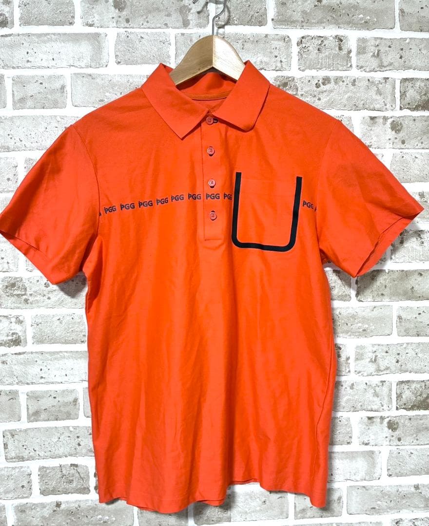【早い者勝ち】PGG ピージージー メンズ 半袖 ポロシャツ サイズ4 オレンジ