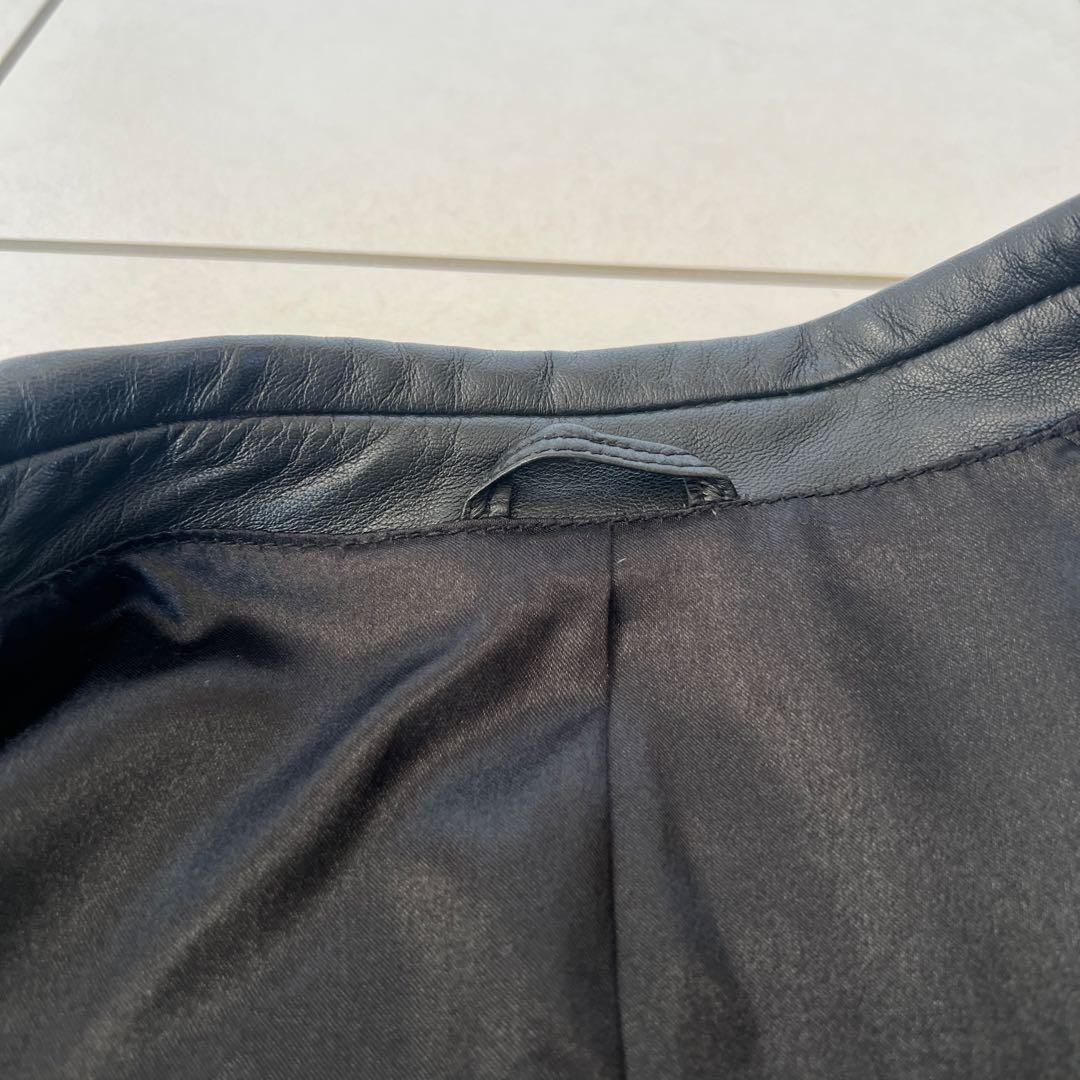 ★再お値下げ【ADOLFO DOMINGUEZ】黒レザーブレザー 3ボタン