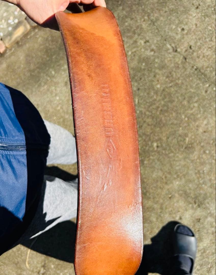 ウエサカウェイトリフティング プレミアムベルト１枚張り(1穴ピン) Ｍサイズ