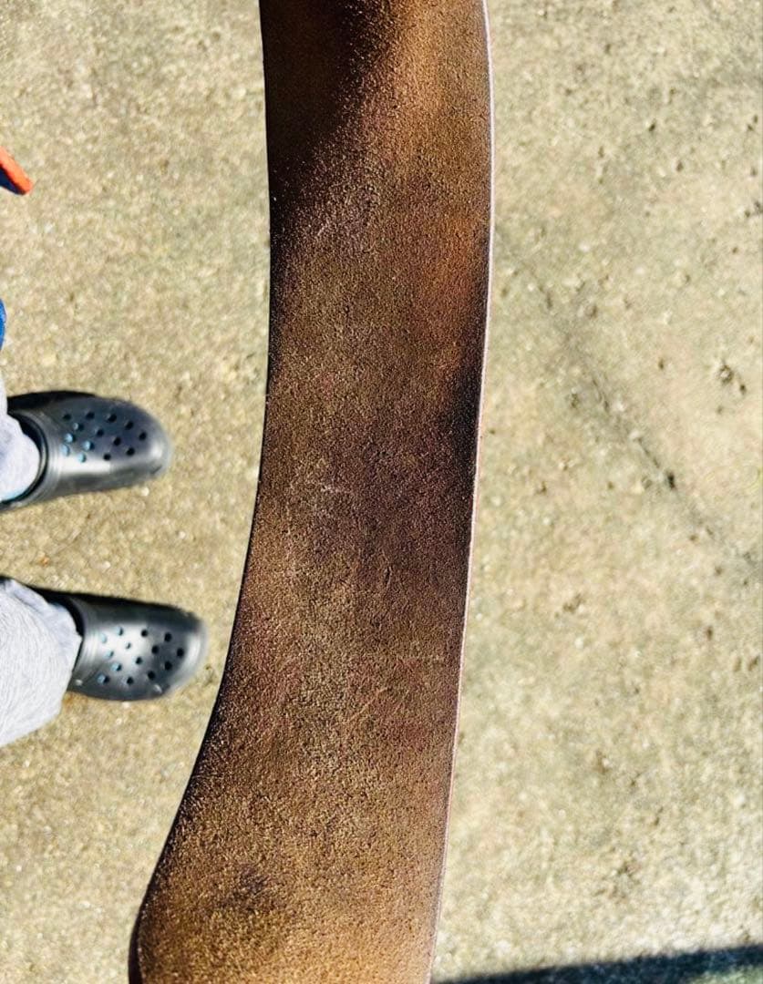 ウエサカウェイトリフティング プレミアムベルト１枚張り(1穴ピン) Ｍサイズ