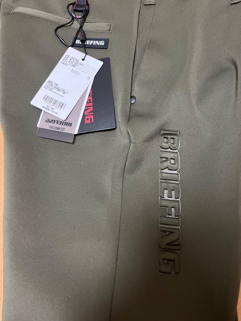 BRIEFING GOLF　3Dロゴ パンツ 立体BRIEFINGロゴ　カーキ