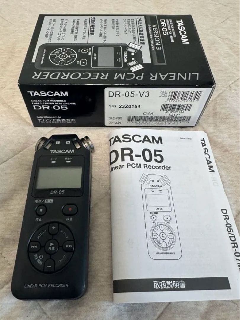 【美品・電池付】TASCAM DR-05 VER3 リニアPCMレコーダー