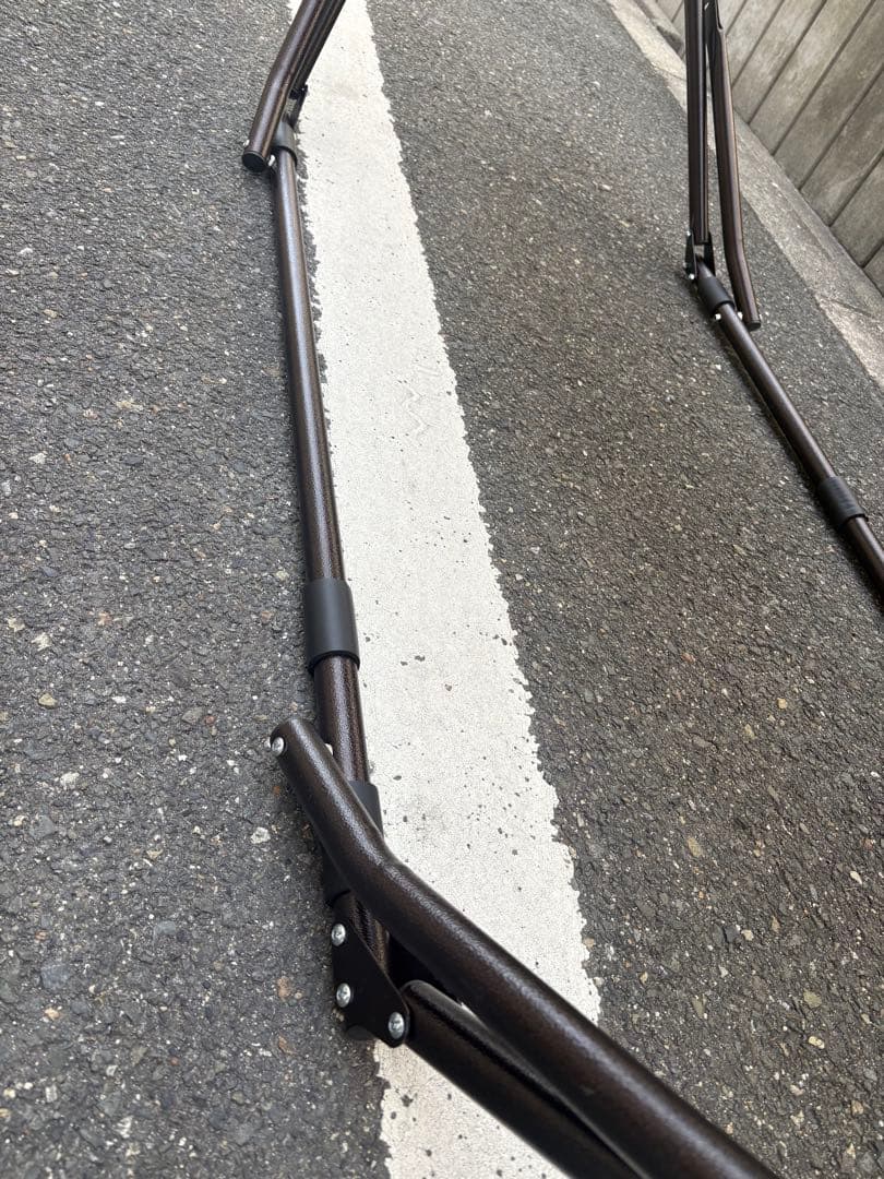 ブラウンハンモック スチールフレーム付き