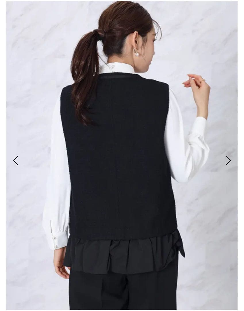 ヤマダヤ　フリルヘムツイードジレ