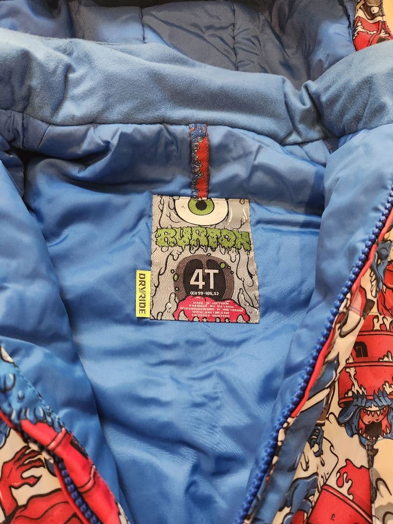 Rさま専用　BURTON キッズ モンスター柄スキーウェア つなぎ 4Tサイズ