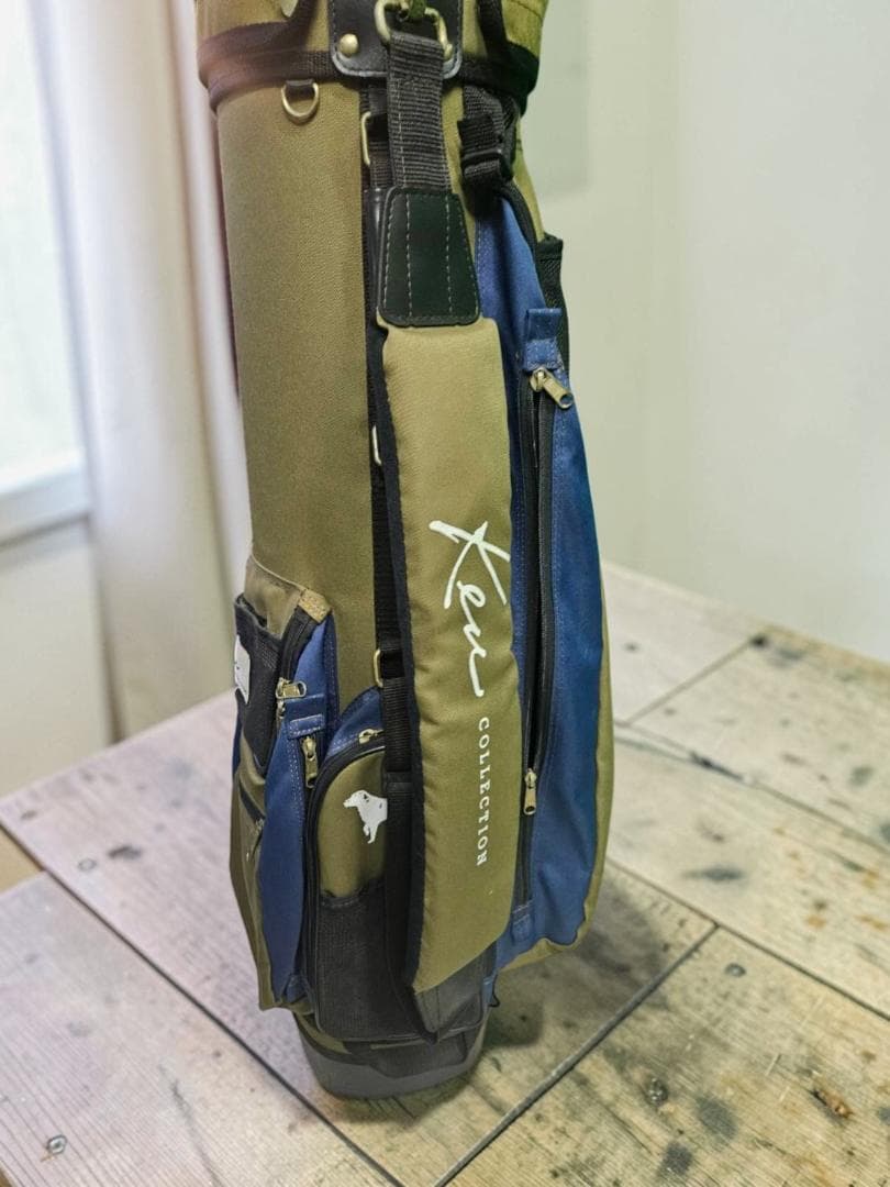 送料無料/美品Ken Collection スタンド式キャディ オリーブグリーン