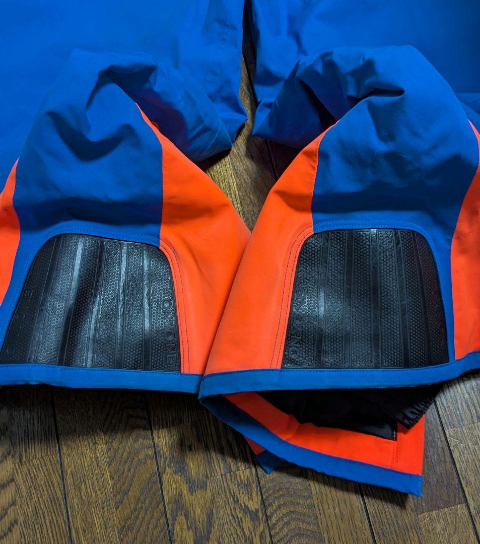 ON-YO-NE スキーウェアパンツ サスペンダー付き 青/オレンジXO