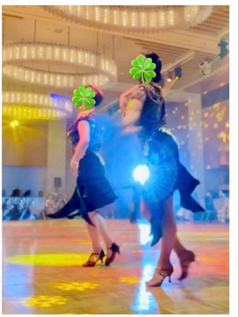 社交ダンス★ダブルス★2セット★パーティー★レッスン★豹柄★M〜L