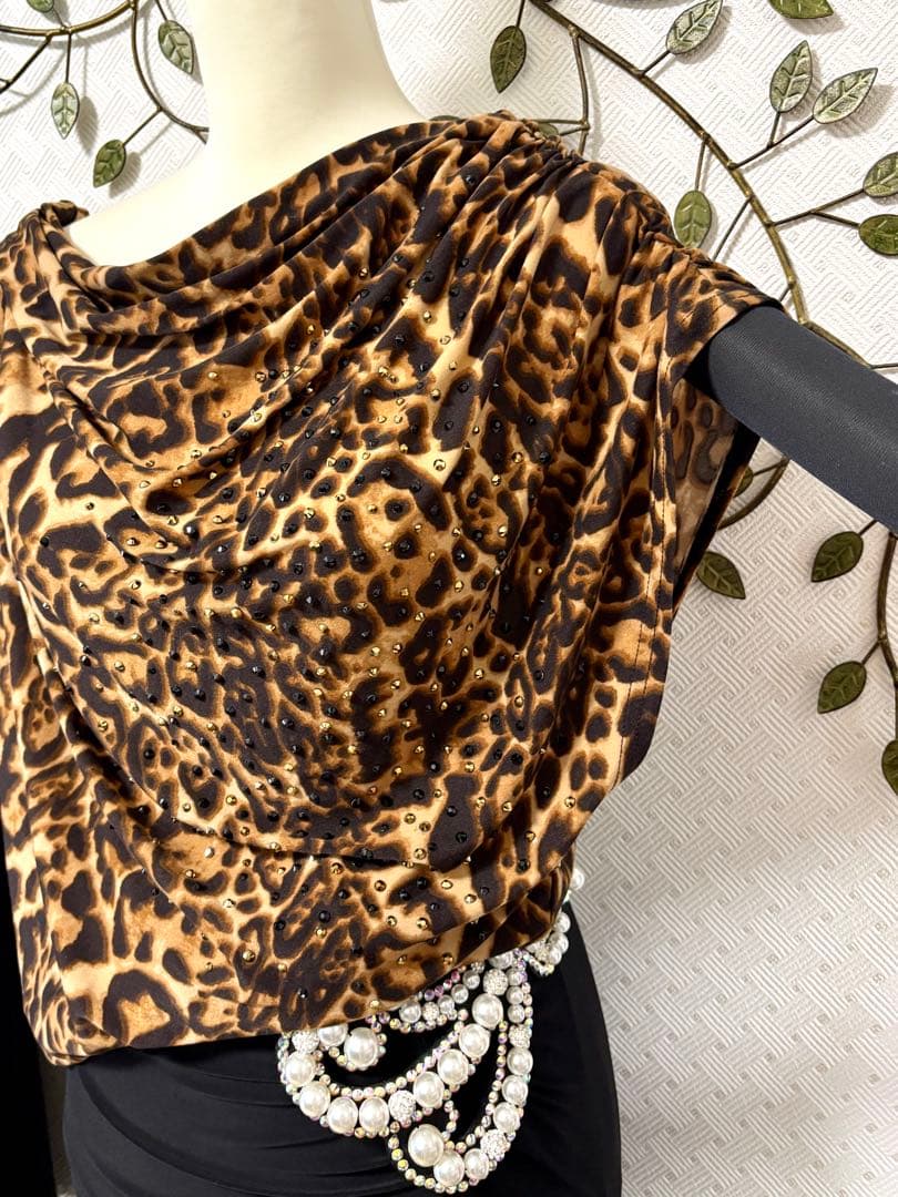 社交ダンス★ダブルス★2セット★パーティー★レッスン★豹柄★M〜L