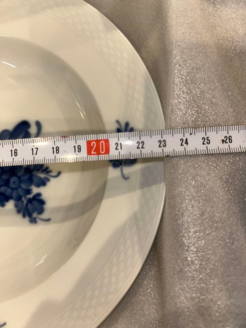   青い花柄 2枚セット 箱テープ剥がれ跡アリ