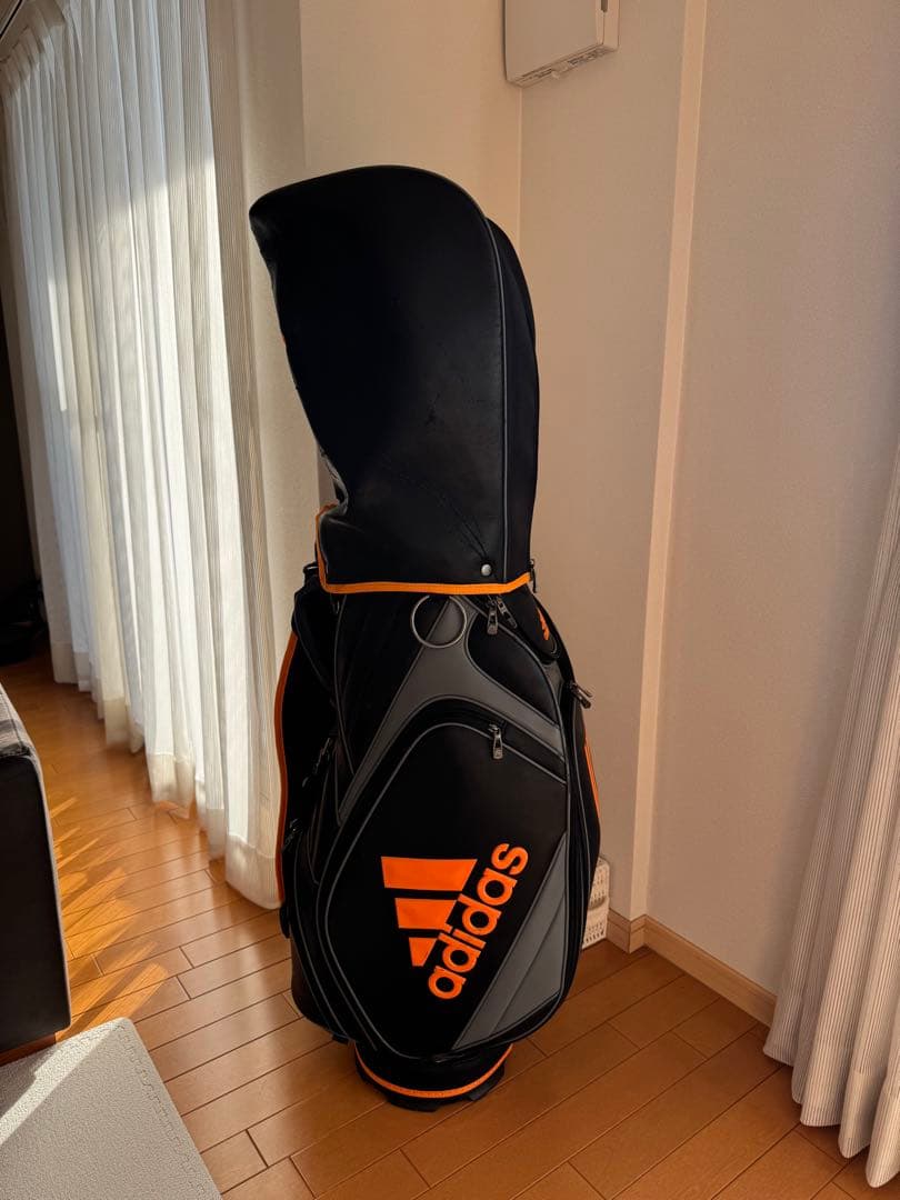 T*a様 adidas アディダス　キャディバッグ　ブラック×オレンジ配色　即日