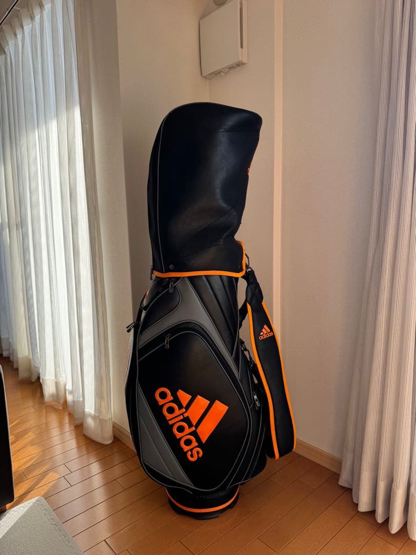 T*a様 adidas アディダス　キャディバッグ　ブラック×オレンジ配色　即日