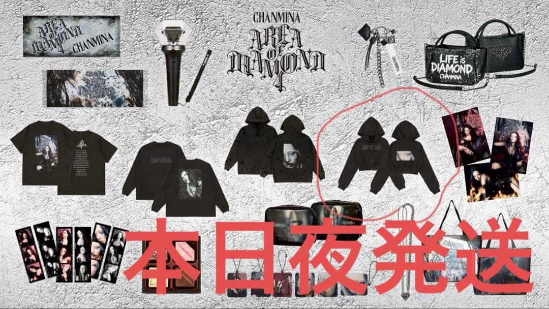 ちゃんみな　クロップドジップパーカー　ペンライトセット