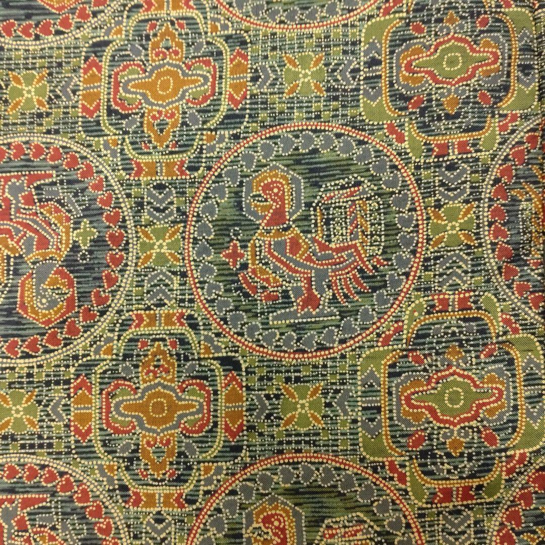 着物リメイク　染め大島紬ピンタックシャツワンピース