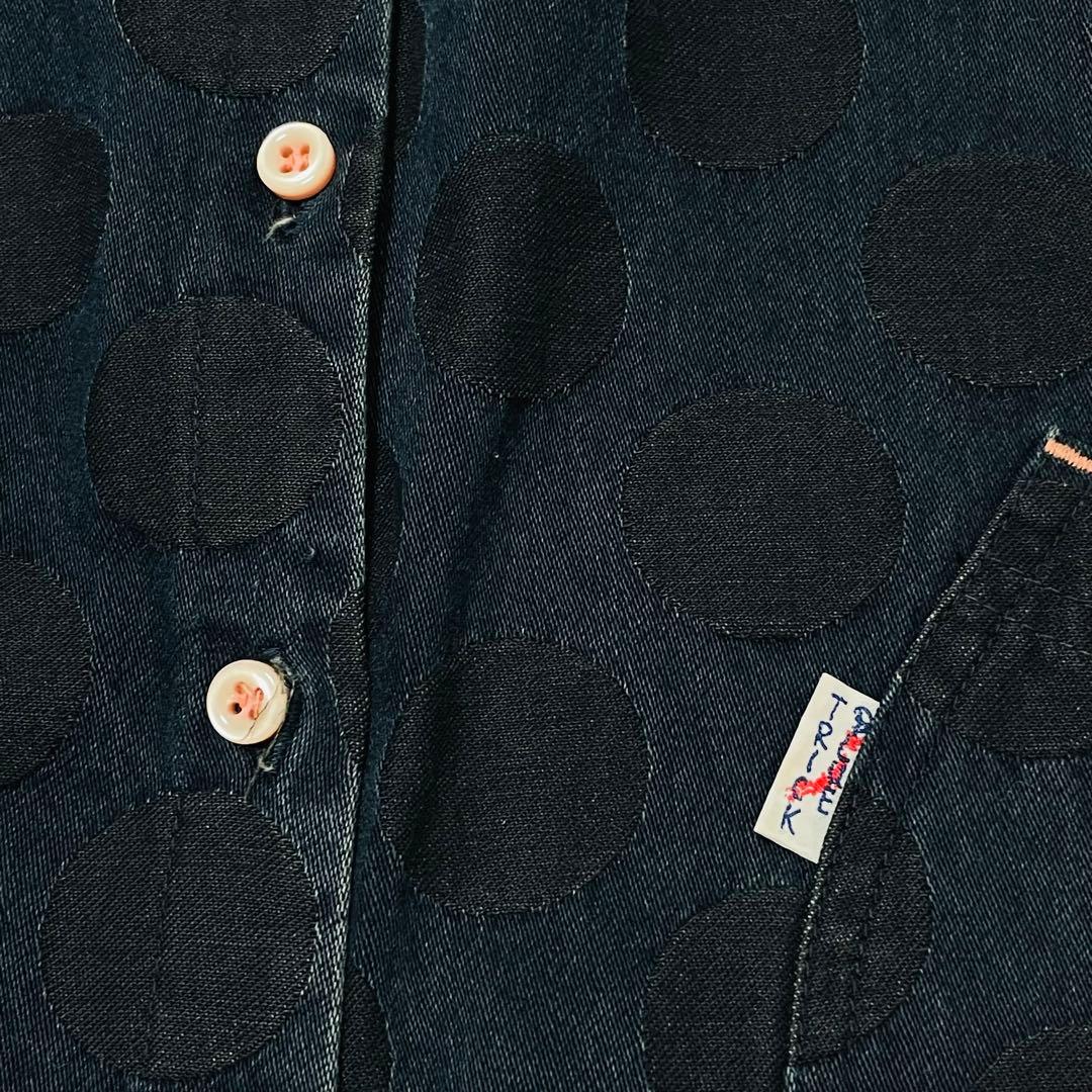岡山デニム ブルートリック BLUE TRICK ショップコート M ドット