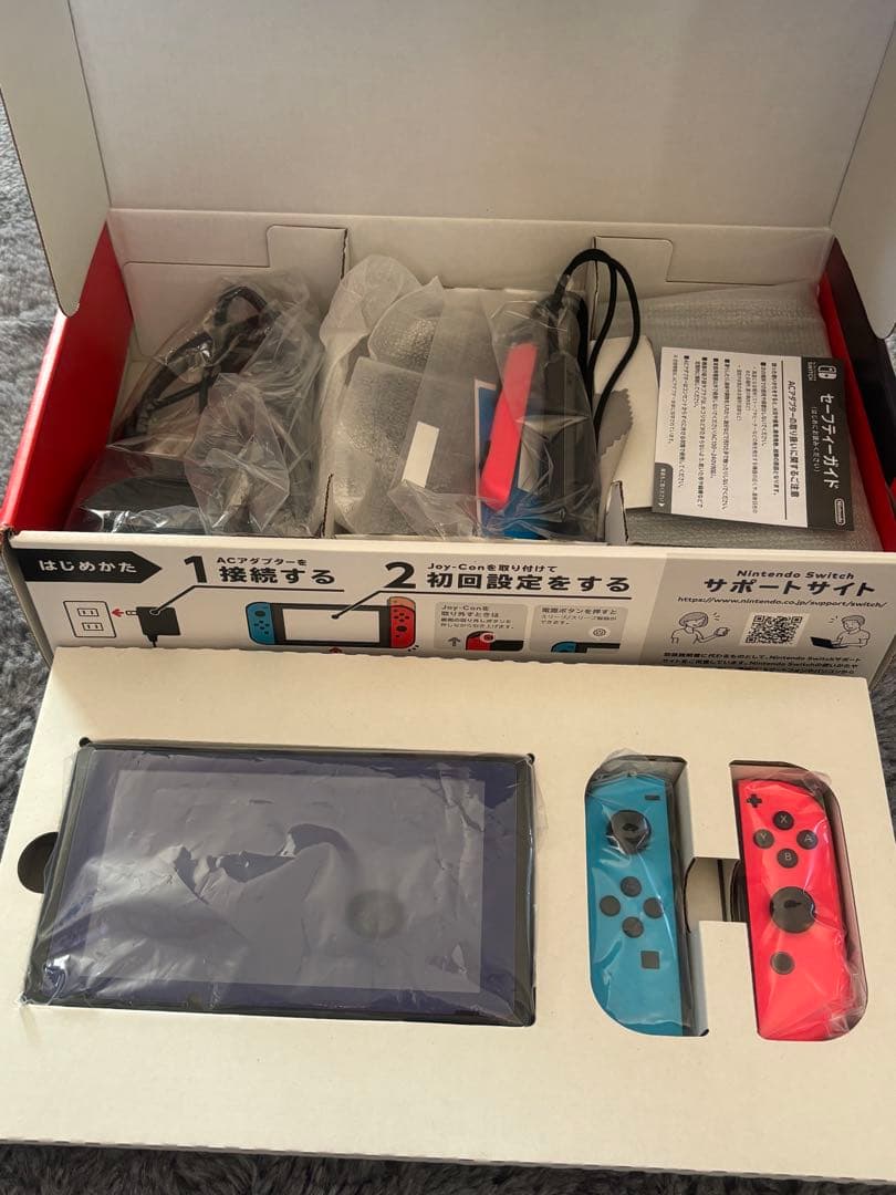Switch 本体 旧型 ネオン 箱あり 付属品多数　ジョイコン4個
