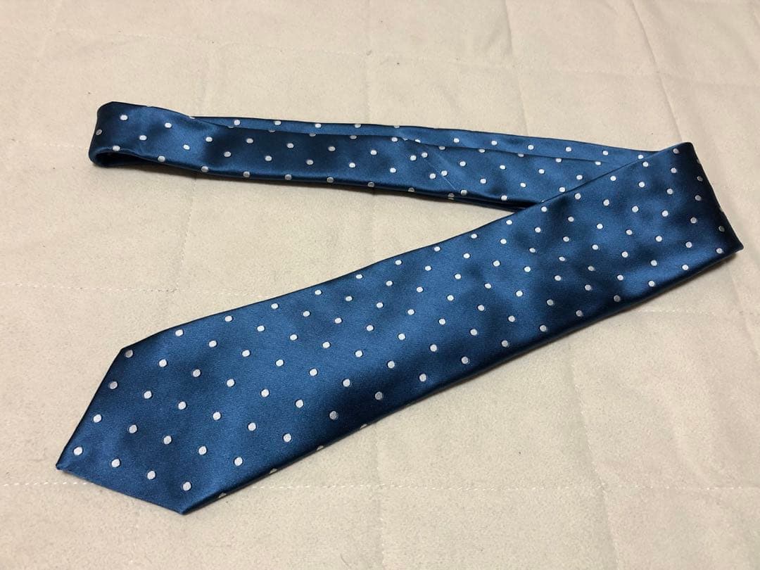 162新品 Paul Stuart ポールスチュアートドット柄シルクネクタイ