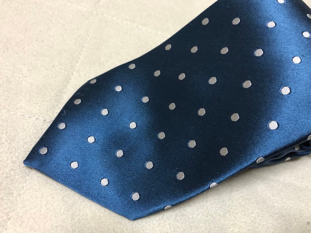 162新品 Paul Stuart ポールスチュアートドット柄シルクネクタイ