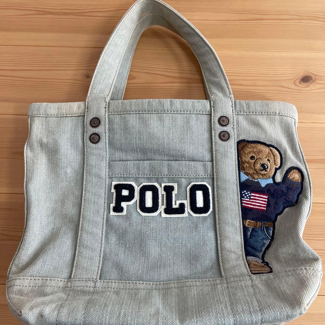 Polo Ralph Lauren ポロベアトートバッグ　デニムヴィンテージ加工