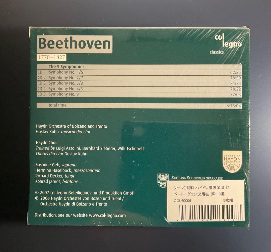 ベートーヴェン　交響曲全集　クーン/ボルツァーノ・トレント・ハイドン