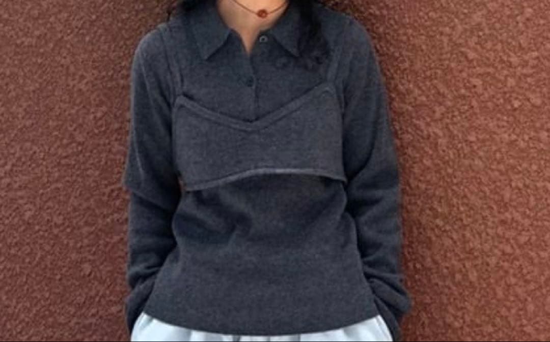 roku 6 ウールカシミヤ ブラニット ビスチェ