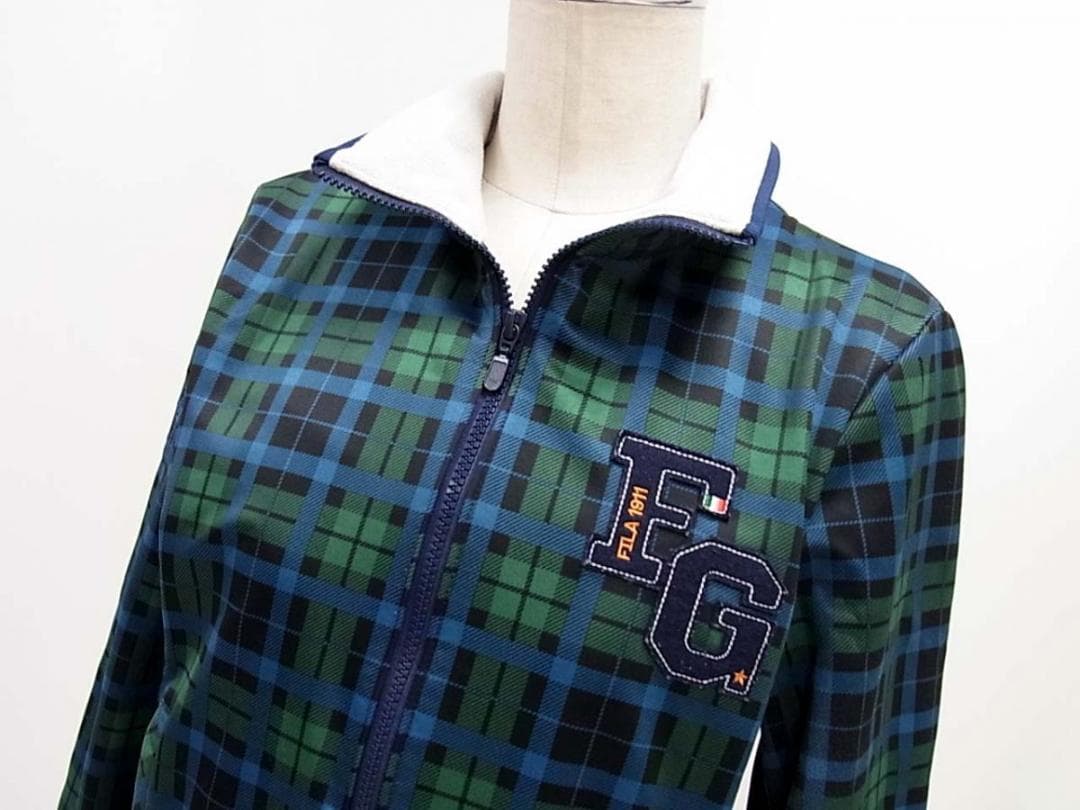 極美品　FILA　フィラ　 ジップ ジャケット　レディース L　ロゴ刺繍　ゴルフ