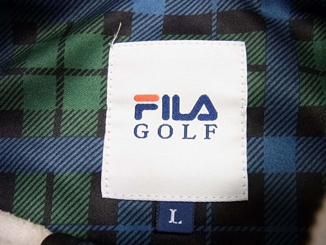 極美品　FILA　フィラ　 ジップ ジャケット　レディース L　ロゴ刺繍　ゴルフ