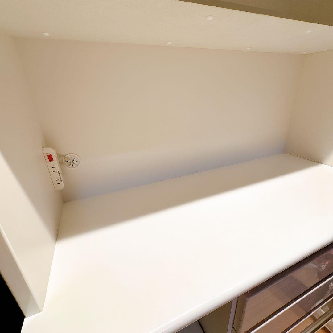 【4/3日まで✨】ニトリ　120cm ホワイト 食器棚 キッチンボード　上棚に傷