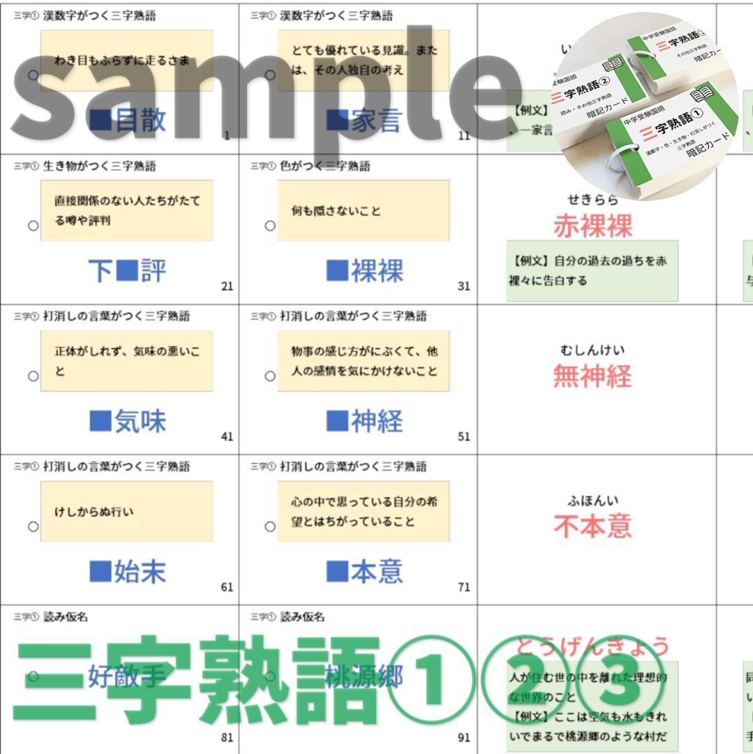 中学入試国語【069】受験に出る重要語句セット　サピックス　言葉ナビ上下対応