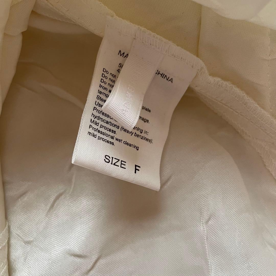 【かっちゃん】ADAM ET ROPE’ グロッシーTブラウス　白