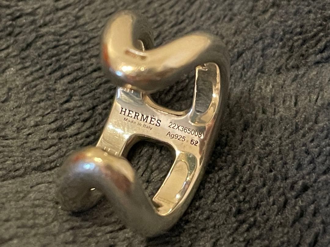 HERMES エルメス オスモズPM リング 52 925 シルバー