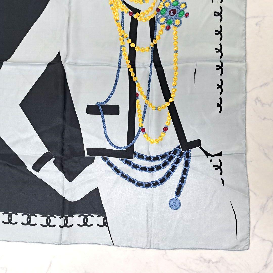 minarinCHANEL シャネル 大判 マドモアゼル スカーフバンダナ